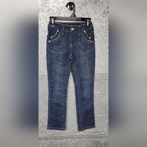 Vintage Limited Too Dark Denim Straight Jeans Girls 6 Slim